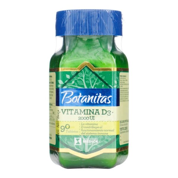 Vitamina D3 2000 Ui Botanitas 90 Tabletas