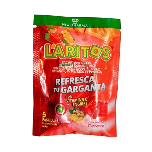 Laritos Cereza 30 Sobres  5 Pastillas