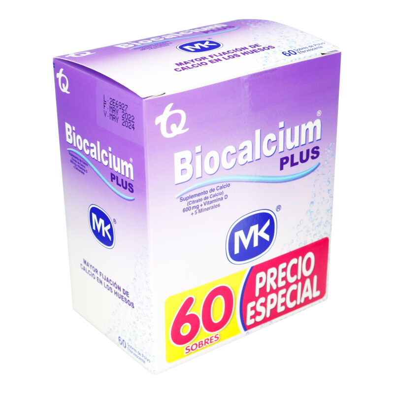 Biocalcium Plus Polvo 60 Sobres  Mk precio Especial