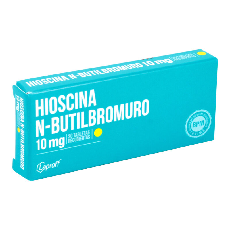 Hioscina N-butil Bromuro 10 Mg 20 Tabletas  Lp