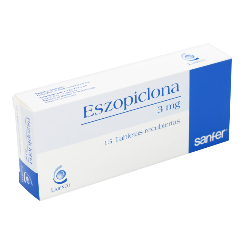 Eszopiclona 3 Mg 15 Tabletas  lbc