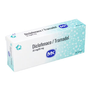 diclofenaco + tramadol 25/25 mg 20 tabletas mk