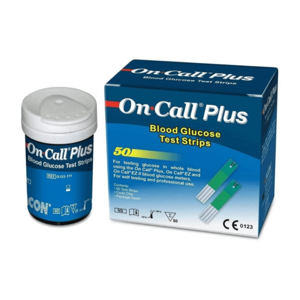 on call plus tiras reactivas 50 unidades