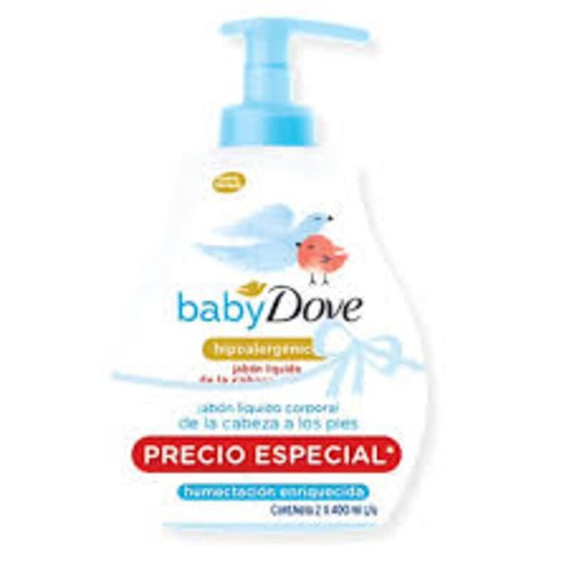 2 JABON DOVE BABY ENRIQUECIDO 400 ML PRECIO ESPECIAL