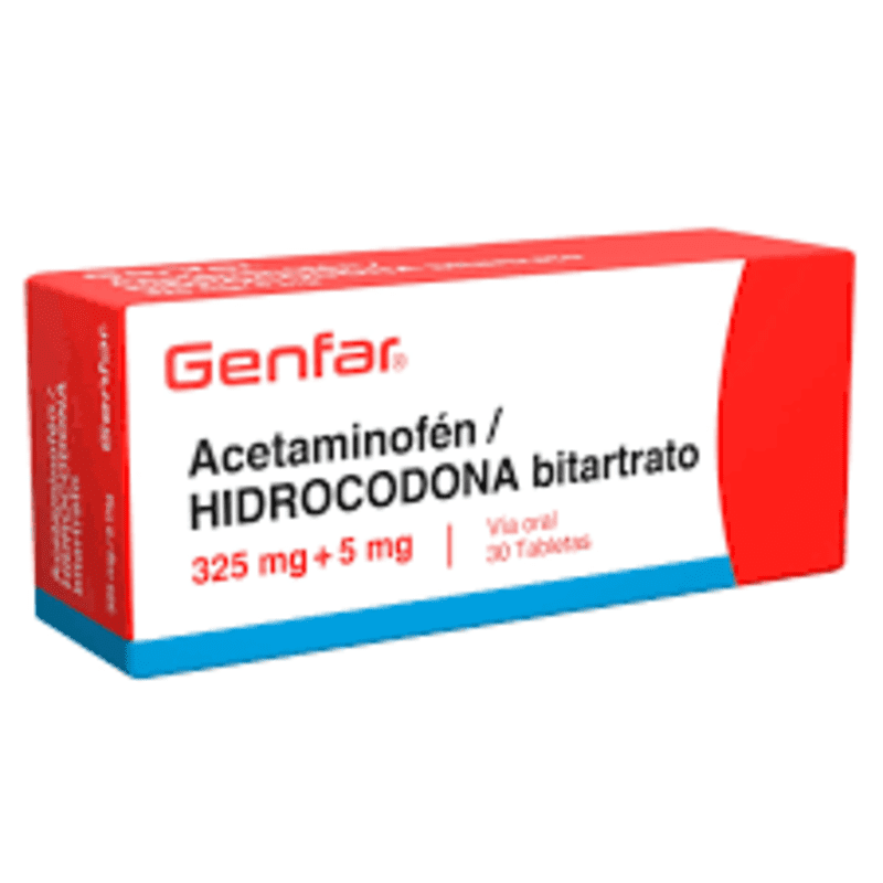 ACETAMINOFEN HIDROCORTISONA 325 MG 5 MG 30 TABLETAS