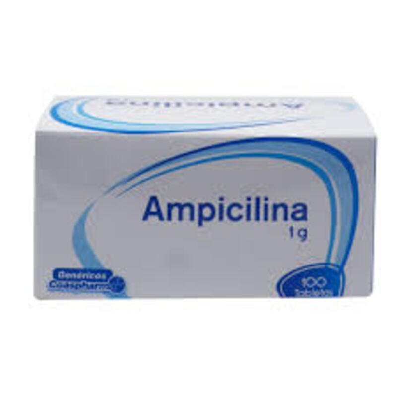 AMPICILINA 1 GRAMOS 100 TABLETAS FC