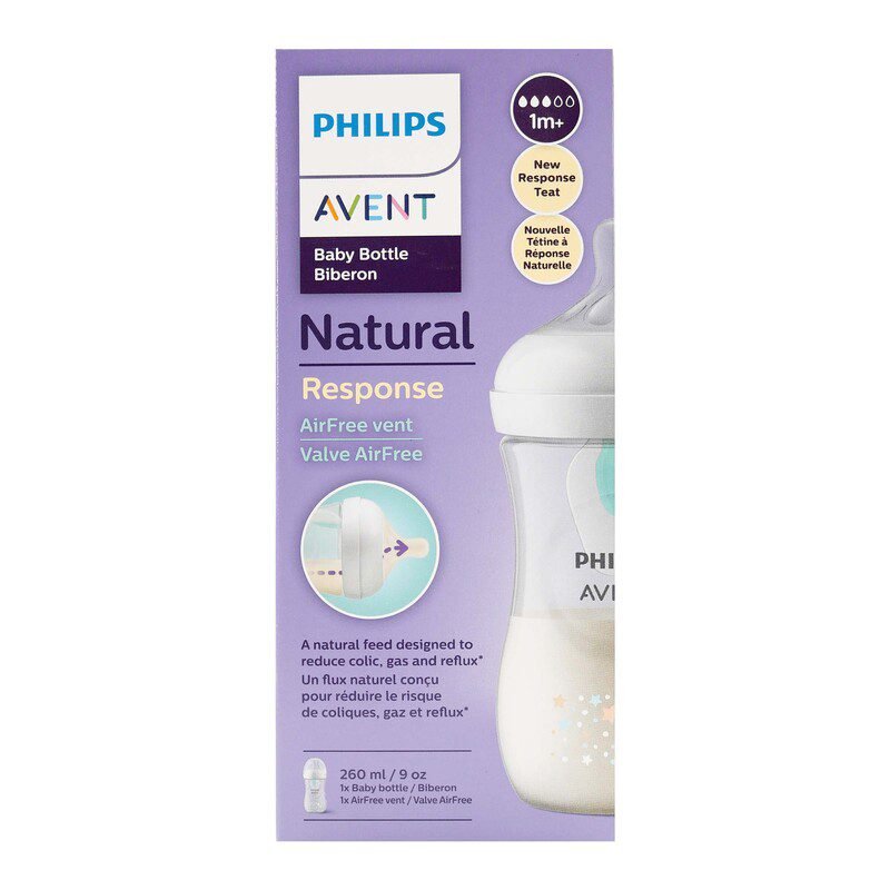 BIBERON NATURAL AIRFREE AVENT DECORADO 9 ONZAS 260 ML