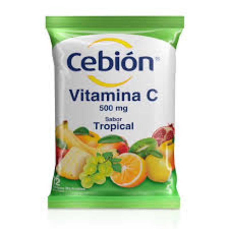 CEBION MASTICABLE TROPICAL 100 TABLETAS