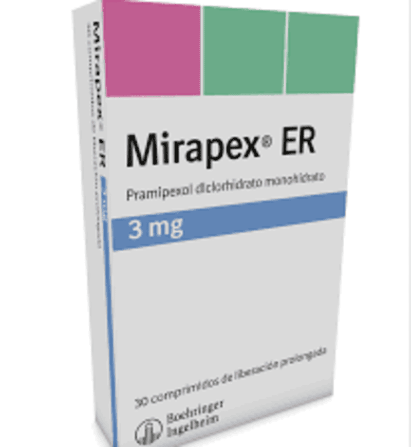 MIRAPEX ER 3 MG 30 TABLETAS