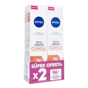2 DESODORANTE NIVEA SPRAY CLINICAL TONO NATURAL 150 ML