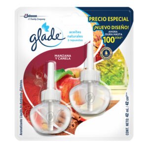 AMBIENTADOR GLADE 2 REPUESTOS ACEITE VAINILLA