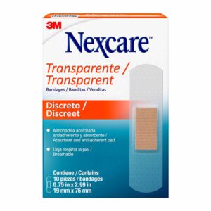 BANDITAS NEXCARE TRANSPARENTE 10 UNIDADES