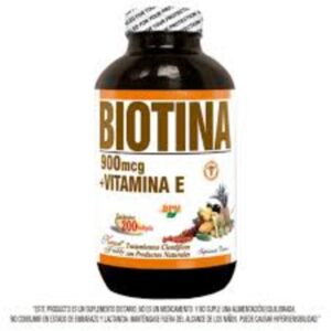 Biotina 900 mg + Vitamina E 200 Capsulas Nf