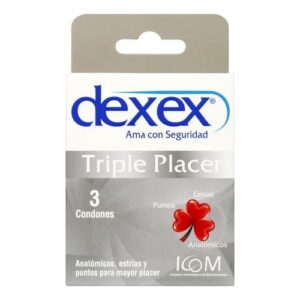 PRESERVATIVOS DEXEX TRIPLE PLACER 3 UNIDADES ICOM