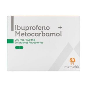 Ibuprofeno 200 mg + Metocarbamol 500 mg 30 Tabletas Mp