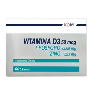 VITAMINA D3 FOSFORO Y ZINC 60 CAPSÚLAS ICOM