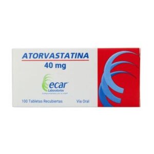 ATORVASTATINA 40 MG 100 TABLETAS ECAR