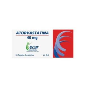 ATORVASTATINA 40 MG 30 TABLETAS ECAR