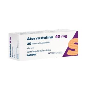 ATORVASTATINA 40 MG 30 TABLETAS RECUBIERTAS SANDOZ