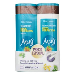 CHAMPU MUSS RIZOS PERFECTOS 400 ML + ACONDICIONADOR 400 ML